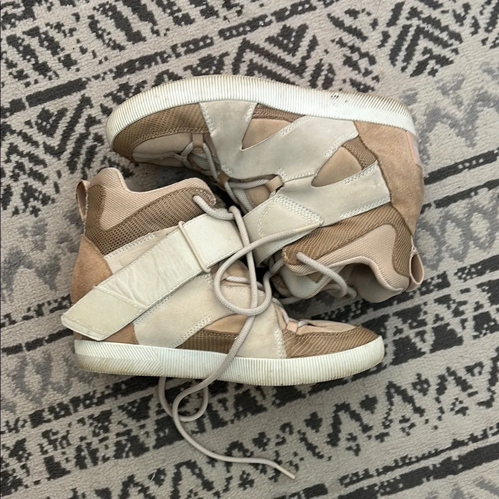 Sorel Women's Tan and Cream High-Top Sneakers - Picture 3 of 7